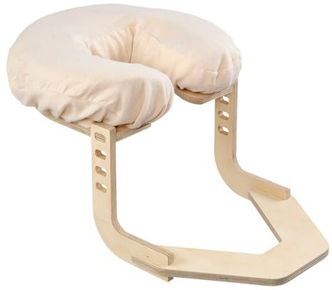 HerzWood – Massage Kopfstütze fürs Bett – Gesichtsauflage für die Heimmassage – Alternative für Massageliege – Passend für alle Betten – Made in Germany