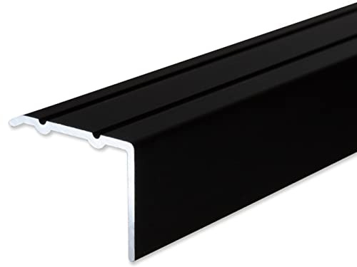 PROVISTON | Vinkelprofil | Aluminiumanodiserad | Bronze Dark | Bredd 24,5 mm | Höjd 18 mm | Längd 1000 mm | Självhäftande | Trappkantprofil | Trappvinkel | Trappkant | Kombinera vinkel | 1 del