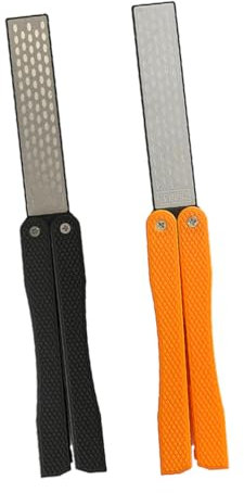 BESTonZON 2pièces Affûteur De Couteaux Diamant Double-sided Outil De Jardin Portable Pour Aiguiser Couteaux De Cuisine Et Outils De Jardin