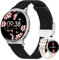 AIMIUVEI Smartwatch Damen mit EKG HRV, 1,27'' Armbanduhr mit Telefonfunktion 150+ Sports, 24H Herzfrequenz Schlafmonitor SpO2, Menstruationszyklus BMI Fitness Tracker IP68 iOS Android Schwarz Silber