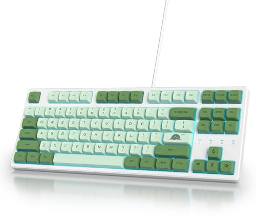 SbocKeeb Teclado mecánico para Juegos, 75% Tenkeyless Teclado Gaming con Cable y sin Teclado Numérico, Iluminación RGB，Americano QWERTY