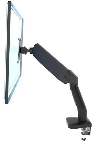 POKAR monitorarm monitorfäste montering skärm arm skärmhållare, skrivbordsklämma, ergonomisk, höjdjusterbar, gasfjäderjustering, VESA-kompatibel