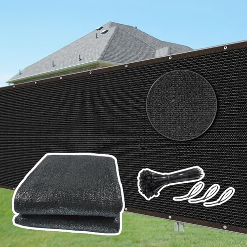 Dellna Privacy Screen Garden, 2x5 m HDPE Privacy Netting 90% with Reinforced Grommets, UV Protection, Garden Screening Includes Cable Ties, Tear-Resistant for Gardens, Patio, Pool