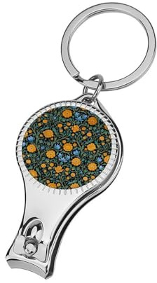 Small Yellow Marigolds and Blue Lilies Nail Clippers Toenail Clipper Cutters Professional Nail Trimmer Nail Cuticle Cutter for Women Men