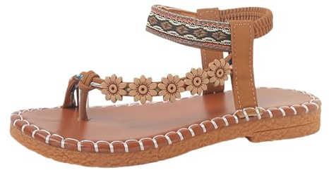 Pavers Sandals For Women,Beach Sliders Women Sommer,Summer Bohemian Ethnic Toe Separator Flat Lightweight Breathable Soft For Casual Daily Walking Outdoor Arch Support Sport Walking Shoes Slipper