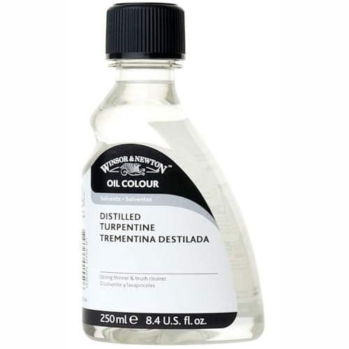 Winsor & Newton Balsam Terpentinöl, Lösungsmittel für Ölfarben - löst als einziges Lösungsmittel auch Dammar Harz, 250ml Flasche