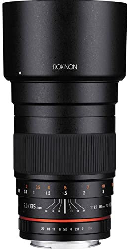 Rokinon 135mm F2.0 ED UMC Telephoto Lens for Canon Digital SLR Cameras Black