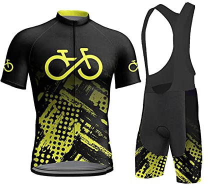 Maillot Ciclismo Corto de Verano para Hombre, MTB Ciclista Bici Ropa Culote Conjunto Traje Culotte Deportivo, Equipacion Ciclismo Bicicleta de Carretera (Color : TYP-1, Size : Large)