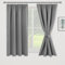 JIUZHEN Gardinen mit kräuselband Verdunklungsvorhänge Gardinen Wohnzimmer Vorhang Blickdicht Vorhänge Schlafzimmer Thermovorhang Grau H145 x B140 cm 2er Set