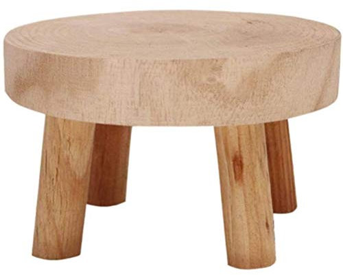 Ghzste Pflanzenständer, Holzhocker, Kleiner Runder Holzhocker, 14 cm, Mini-Blumentopfständer, Holz-Blumentopf, Zimmerpflanzenständer, Balkon, Sukkulenten-Ausstellungsständer (Sortierte Farbe)