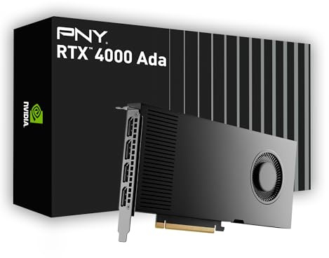 PNY NVIDIA RTX 4000 Ada Generation 20GB GDDR6 PCI Express 4.0 Single Slot 4X DisplayPort, 8K Support, Ultraleiser aktiver Lüfter