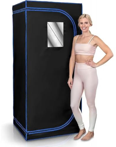 ABJGHYUT Tente de Sauna, Spa Personnel à la Maison, Sauna Portable avec Sauna à Vapeur Portable de 2 L 1000 W, Chaise Pliable, télécommande