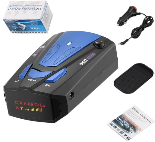 Mcflash Speed Camera Detector, Mcflash Radar Detector Car, Dc 12v Long Range Radar Detector with 360 Degree Protection, Car Speed Camera Detector with Voice Alerts Speed Camera Alerts (Blue)