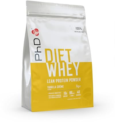 PhD Nutrition Diet Whey Protein Pulver 1kg Vanillecreme - High Protein Eiweißpulver für Diäten mit 20g Eiweiß pro Portion, Informed Protein (Verpackungsoptik kann variieren)