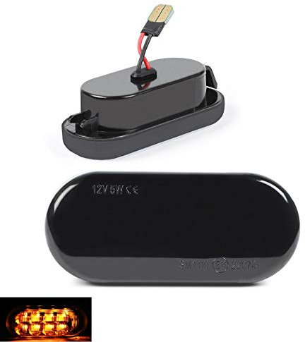 DoLED - schwarze LED Seitenblinker mit Rauchglas D28I23O13-1-A