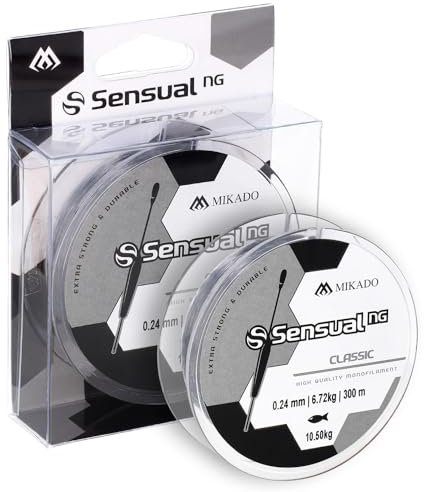 300m Sensual NG Classic Starke transparente Vorfachschnur Angelschnur von Ø0,08mm bis Ø0,30mm erhältlich (Ø 0,18mm / 4,09kg)