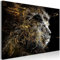 murando - Impression sur Verre Animal 120x80 cm 1 Partie - Imprimée Tableau Photo Image Pret a Accrocher Murale Moderne Décoration -Portrait d'un lion en noir et blanc g-C-0351-k-a