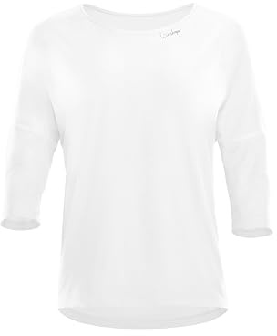 WINSHAPE Dt111ls-Top Funzionale da Donna, Leggero e Morbido, Maniche a ¾ Maglietta da Yoga, Avorio, XL