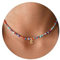 TINGN Bunte Perlen Buchstaben Kette Damen, Bunte Perlenkette mit Buchstaben E Kette Damen Schmuck Mädchen Geburtstagsgeschenk für Frauen, Geschenke für Frauen,Freundin,Teenager Mädchen,Schwester