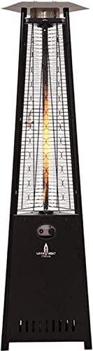 Radiateurs De Terrasse Chauffage De Terrasse À Gaz Commercial 13 KW, Chauffage D'extérieur Pyramidal, Chauffage De Terrasse En Tube De Verre De Quartz, Autoportant, Acier Inoxydable, 234 X 60 X 60 Cm(