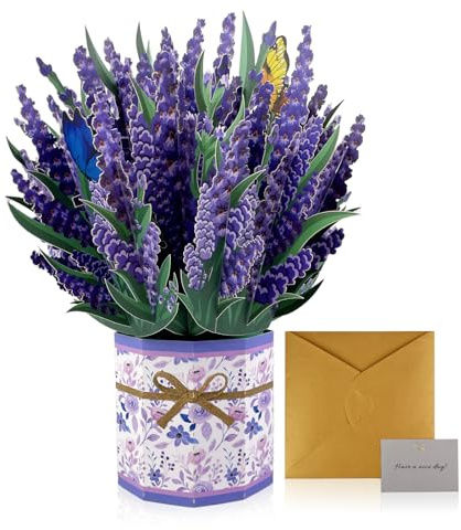 VELLUSTRA Tarjeta de Felicitación Cumpleaños, Pop Up 3D Tarjeta Regalo, Felicitación con Sobre Creativa Emergente, Regalos Para Mujer, Tarjetas Dia de La Madre Perfecto Festival para Tarjetas