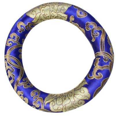 AKOOSY Cuscino per Ciotola Sonora in Seta e Cotone per Music Bowl Blu, Accessorio per Meditazione e Yoga