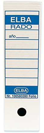 Elba 100580280 - Caja de 50 cajas archivo definitivo, cartón microcanal, Fº