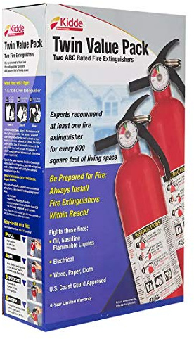 Kidde Multipurpose Fire Extinguishers, 2 Pack, Red