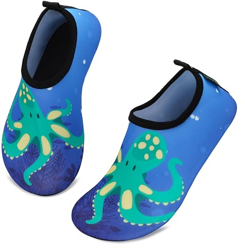 SAGUARO Ragazzi Ragazze Scarpette da Mare Spiaggia Scarpe da Acqua Rapida Asciugatura Suole Antiscivolo Scarpe da Acqua Immersione Scarpine per Sportive Acquatici,France Blue 34/35 EU