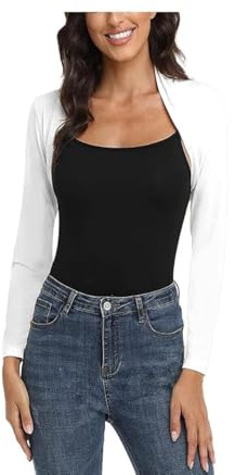 R&N FASHIONS - Womens Plain Bolero Ruched Long Sleeve Open Front Cropped Cardigan Jacket Style Fashionable Stylish Sophisticated Comfortable & Versatile