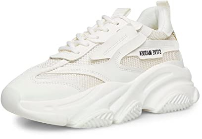 Steve Madden Femme Possession Basket, Blanc, 40 EU
