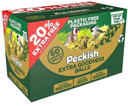 Peckish Extra Goodness Energy Balls 50 Box plus 20% Extra Free, Green, 1 Count (Pack of 1)