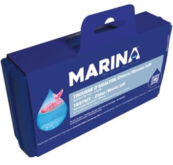 Trousse d'analyse eau piscine Chlore/Brome/pH - Marina