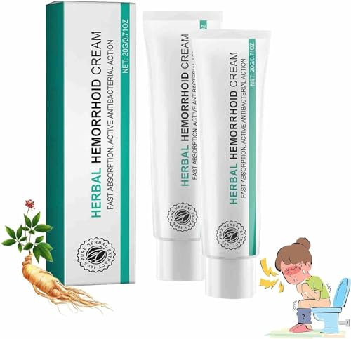 Hämorrhoiden-Creme, pflanzliche Hämorrhoiden-Creme, Hämorrhoiden-Salbe für Frauen und Männer, Hämorrhoiden-Linderung für Männer und Frauen (2pcs)
