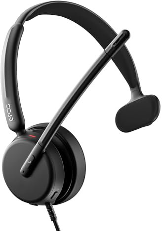 EPOS Impact 430 Auriculares On-Ear con Cable USB-C y USB-A, Micrófono con Cancelación de Ruido, Plug-and-Play, Audio, Diseño Ligero y Cómodo, Ideal para Oficina, Llamadas y Zoom