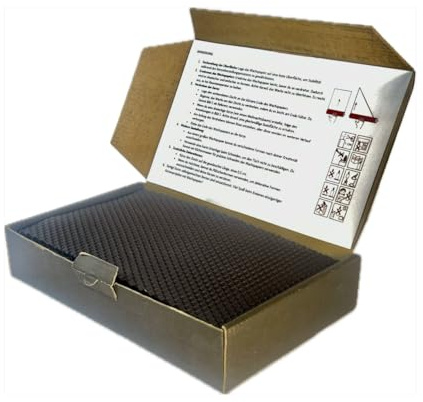 Ubswax Set di 10 Candele di Cera d'api da 20 x 12 cm, Candele Naturali Fai da Te per Bambini, ecologiche per la casa e la Scuola (Nero)