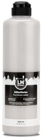LM Peinture Meuble 750 ml - Gris Clair - | Peinture Meuble Cuisine Sans Ponçage | Haute Couvrance pour Intérieur et Extérieur | Faible Odeur et Écologique