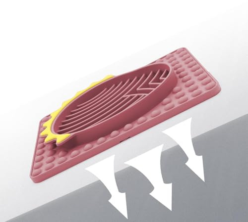 GjnjfdF - Alfombra de lamer para perros con ventosas, diseño antiderrames, alfombrilla de alimentación para perros para lamer con alimentación lenta para una digestión y un