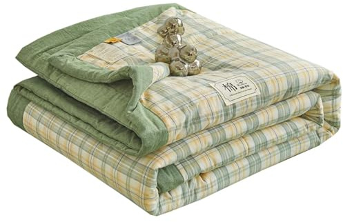 Couette D'été 1/2 Personne Legere Imprimée 150x200/180x200 Couverture D'été Fraîche, Couette Ete Legere et Fine, Couette Douce Et Confortable, Lavable en Machine(Color 1,150x200cm/only 1 Quilt)