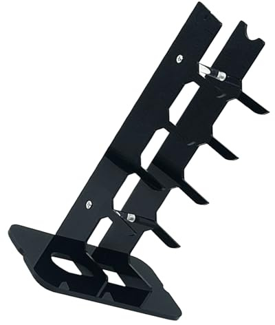 GALPADA Espositore per Coltelli da Banco in Acrilico Nero Supporto Portacoltelli Verticale senza Fessure Organizer Compatto per Collezioni e Uso Domestico o Commerciale