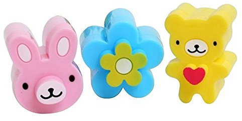 Upspirit - Juego de moldes cortadores, 3 unidades, diseño de mini sándwich Bento para niños, plástico