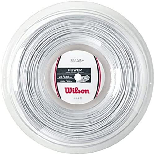 Wilson Badminton-Saite, Smash 66, 200 Meter Rolle, 0,68 mm Dicke, Weiß, WRR9430WH