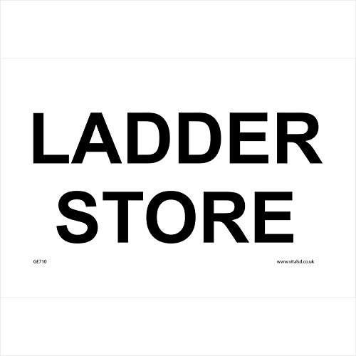 GE710 Ladder Store Sign Steps loft Rung Climb Lift Rope Wood Workshop Builders 300mm x 200mm 10mm Extra Heavy Duty Foamex Foamboard