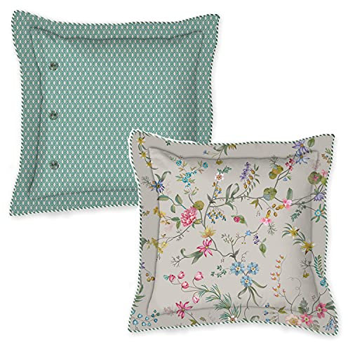 PIP Studio Zierkissen Petites Fleurs Dekokissen Khaki 45 x 45 cm