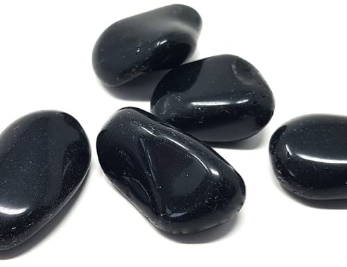 Obsidiana Negra Piedra Natural Pulida - 4 Piedras de Energía para Sanación y Feng Shui