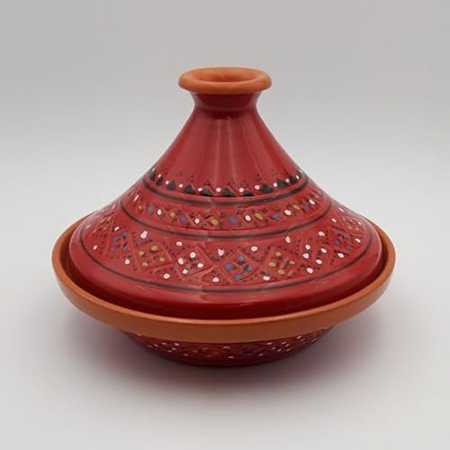 Tajine zum Kochen Marrakesch rot – Durchmesser 27 cm