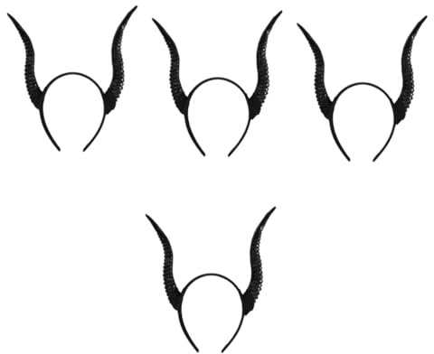 SOIMISS 4pièces Headband Halloween Unique Corne De Mouton Accessoire De Costume Pour Fête Et Cosplay