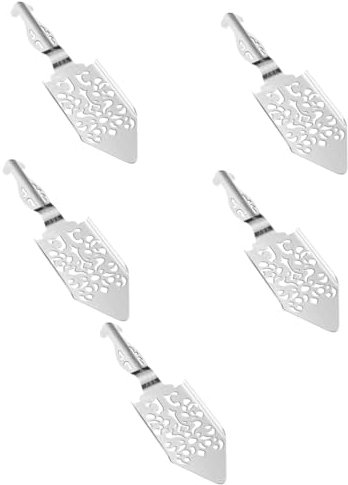 Garneck 5 Piezas cuchara de absenta Artículos para el hogar fuente de absenta Ajenjo cuchara de filtro accesorios cuchara de acero inoxidable suministro de absenta Silver