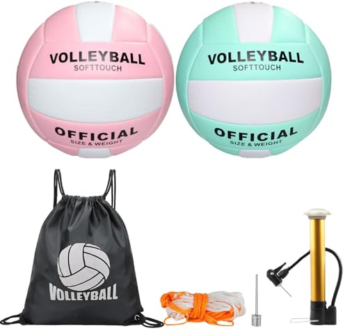 Aikelai Ballon de Volleyball-Officielle 5,Ballons de Beach-Volley,Beach Volleyball,Soft Touch Volley Ball pour Intérieur/Extérieur (B)