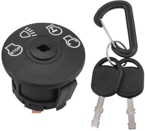 Erato Interrupteur d'allumage et de démarrage pour tondeuse à gazon interrupteur d'allumage pour tracteur de pelouse avec 2 clés remplacement du démarreur d'allumage pour tondeuse à gazon 175566